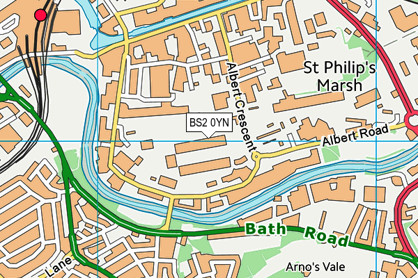 BS2 0YN map - OS VectorMap District (Ordnance Survey)