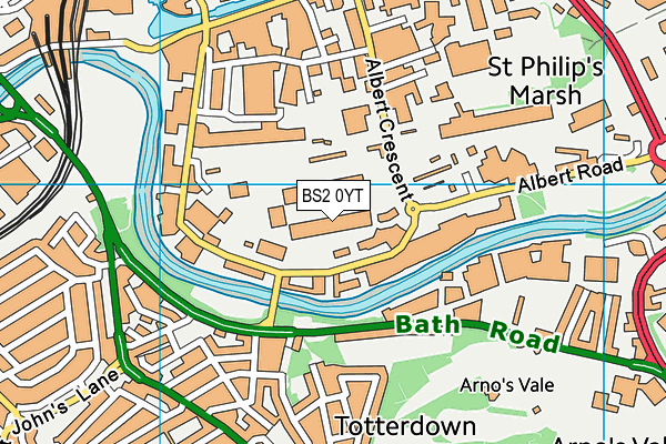 BS2 0YT map - OS VectorMap District (Ordnance Survey)