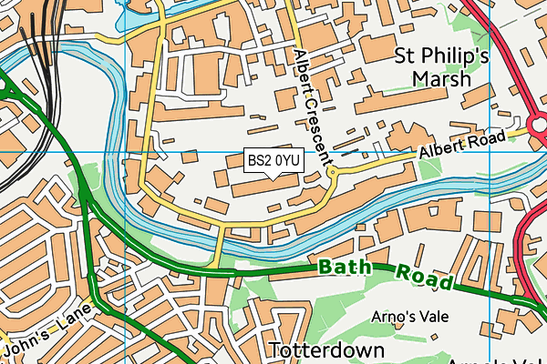 BS2 0YU map - OS VectorMap District (Ordnance Survey)