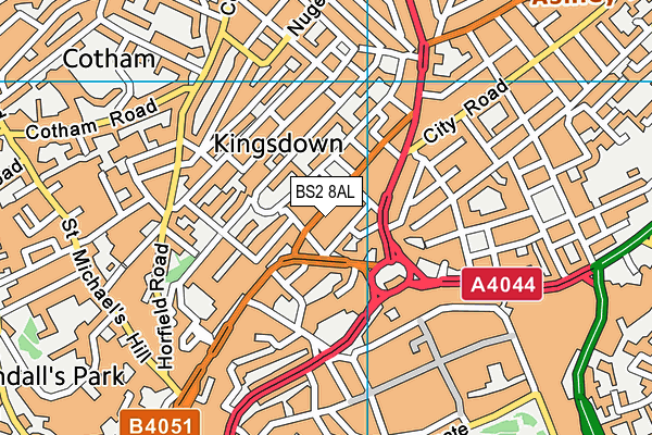 BS2 8AL map - OS VectorMap District (Ordnance Survey)