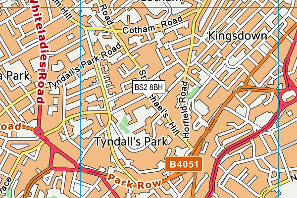 BS2 8BH map - OS VectorMap District (Ordnance Survey)