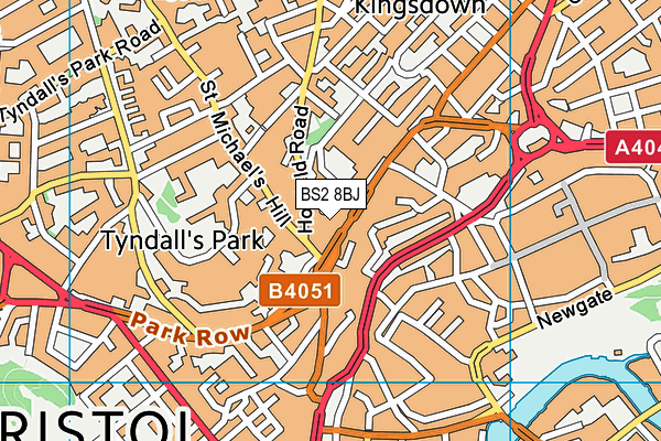 BS2 8BJ map - OS VectorMap District (Ordnance Survey)