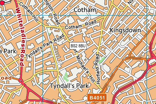 BS2 8BU map - OS VectorMap District (Ordnance Survey)