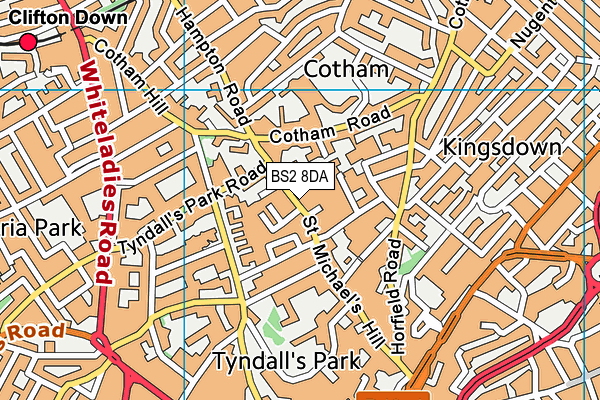 BS2 8DA map - OS VectorMap District (Ordnance Survey)