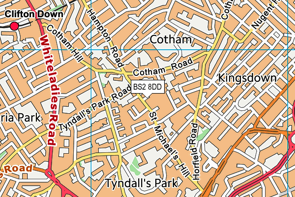 BS2 8DD map - OS VectorMap District (Ordnance Survey)