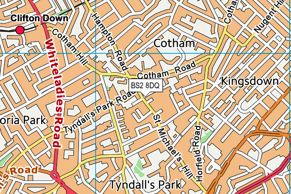 BS2 8DQ map - OS VectorMap District (Ordnance Survey)