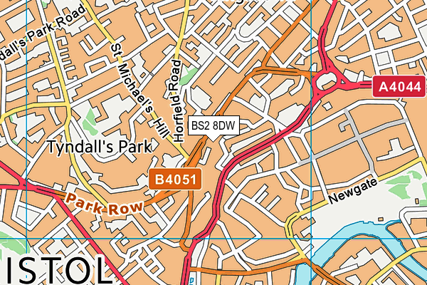 BS2 8DW map - OS VectorMap District (Ordnance Survey)