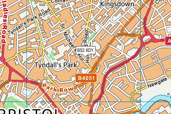 BS2 8DY map - OS VectorMap District (Ordnance Survey)