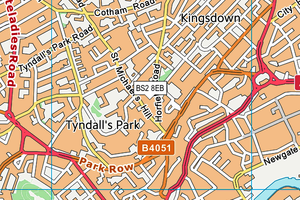 BS2 8EB map - OS VectorMap District (Ordnance Survey)