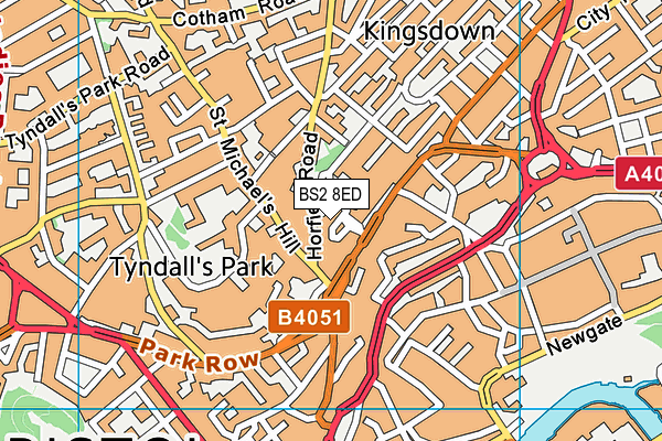 BS2 8ED map - OS VectorMap District (Ordnance Survey)