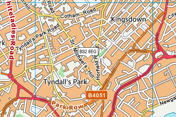 BS2 8EG map - OS VectorMap District (Ordnance Survey)