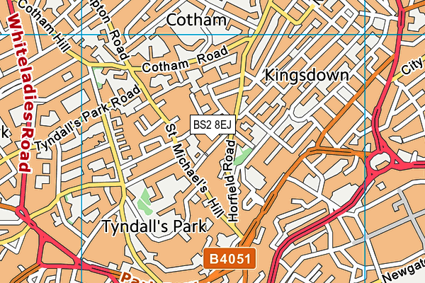 BS2 8EJ map - OS VectorMap District (Ordnance Survey)