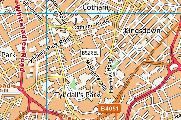 BS2 8EL map - OS VectorMap District (Ordnance Survey)