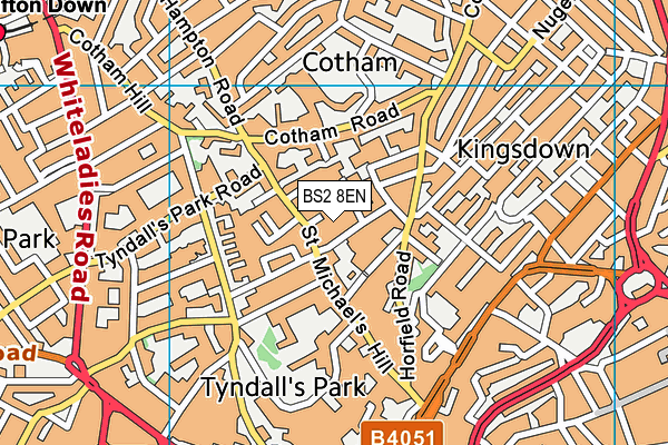 BS2 8EN map - OS VectorMap District (Ordnance Survey)