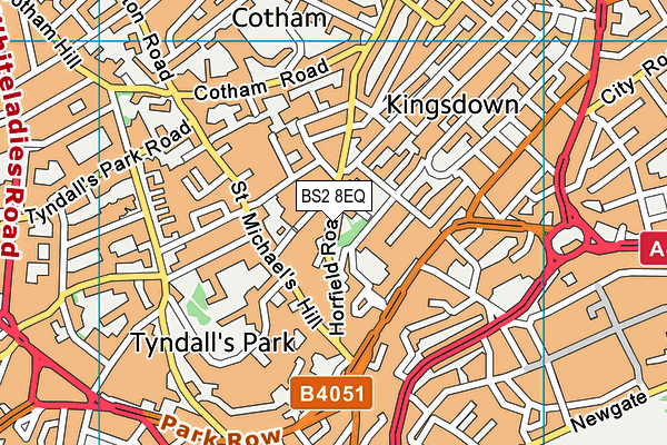 BS2 8EQ map - OS VectorMap District (Ordnance Survey)