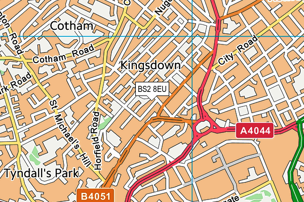 BS2 8EU map - OS VectorMap District (Ordnance Survey)