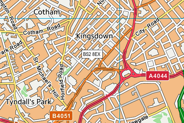 BS2 8EX map - OS VectorMap District (Ordnance Survey)