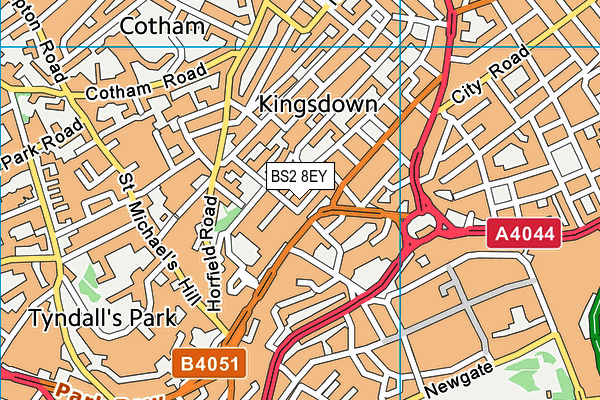 BS2 8EY map - OS VectorMap District (Ordnance Survey)