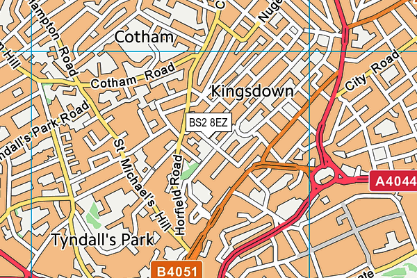 BS2 8EZ map - OS VectorMap District (Ordnance Survey)