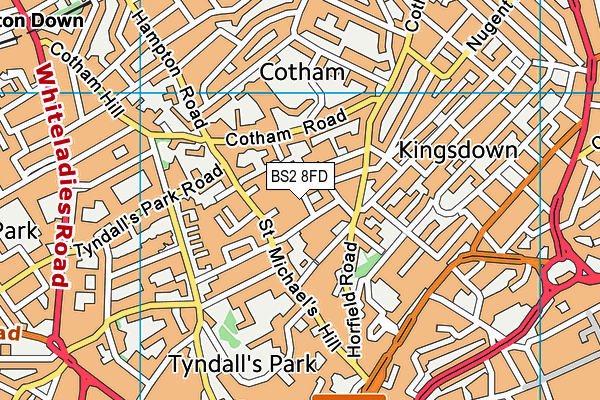 BS2 8FD map - OS VectorMap District (Ordnance Survey)