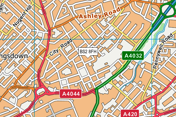 BS2 8FH map - OS VectorMap District (Ordnance Survey)