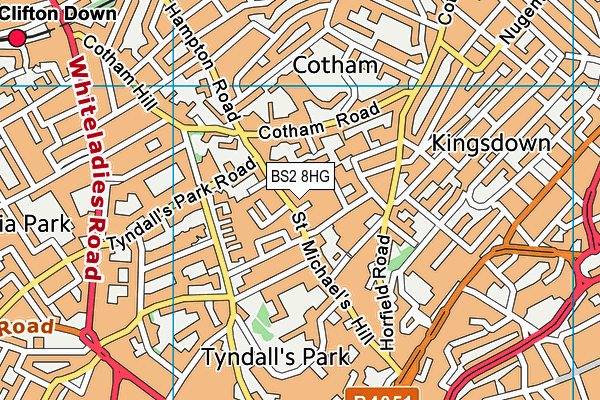 BS2 8HG map - OS VectorMap District (Ordnance Survey)