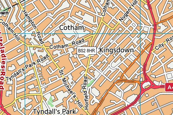 BS2 8HR map - OS VectorMap District (Ordnance Survey)