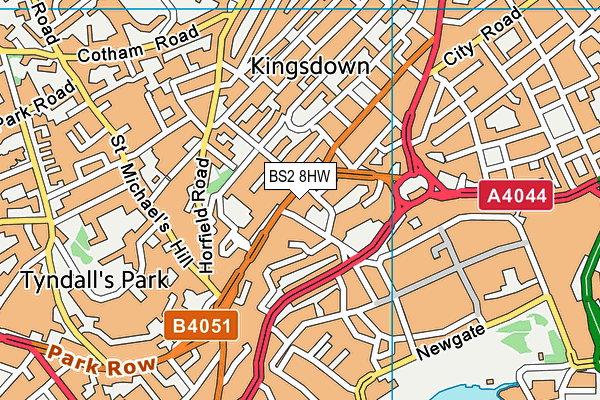 BS2 8HW map - OS VectorMap District (Ordnance Survey)