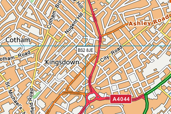 BS2 8JE map - OS VectorMap District (Ordnance Survey)