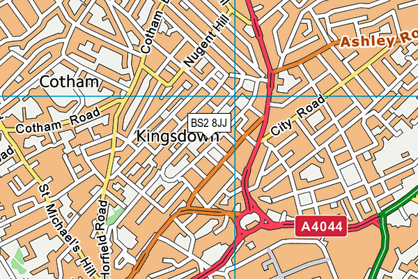 BS2 8JJ map - OS VectorMap District (Ordnance Survey)