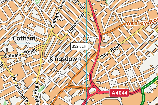 BS2 8LH map - OS VectorMap District (Ordnance Survey)