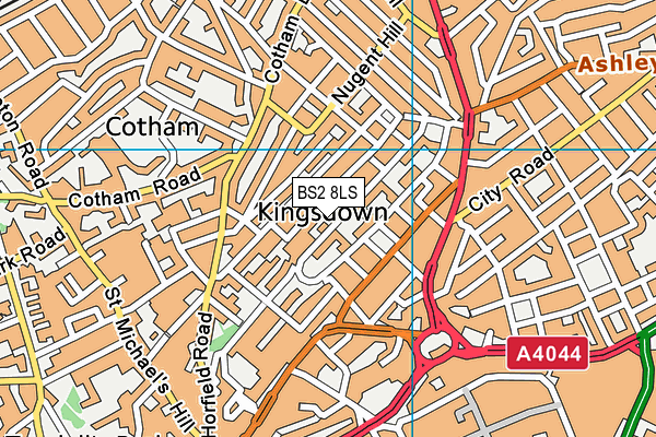 BS2 8LS map - OS VectorMap District (Ordnance Survey)