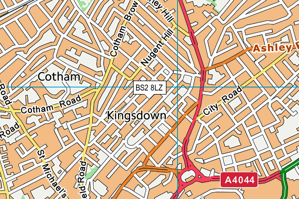 BS2 8LZ map - OS VectorMap District (Ordnance Survey)