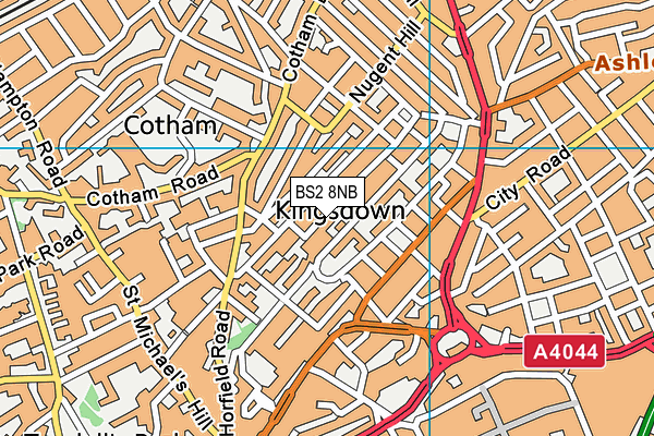 BS2 8NB map - OS VectorMap District (Ordnance Survey)