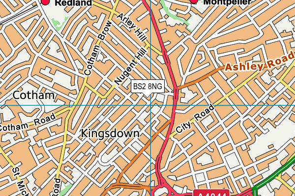 BS2 8NG map - OS VectorMap District (Ordnance Survey)
