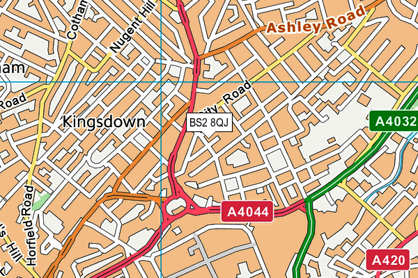 BS2 8QJ map - OS VectorMap District (Ordnance Survey)