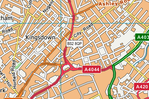 BS2 8QP map - OS VectorMap District (Ordnance Survey)