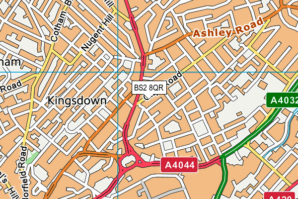 BS2 8QR map - OS VectorMap District (Ordnance Survey)