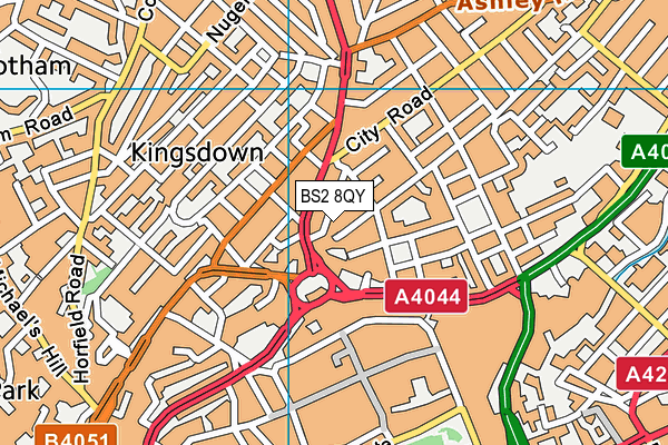 BS2 8QY map - OS VectorMap District (Ordnance Survey)