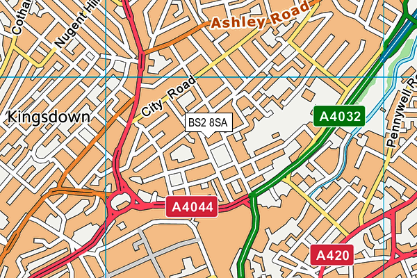 BS2 8SA map - OS VectorMap District (Ordnance Survey)