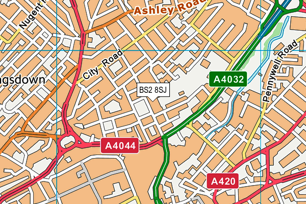 BS2 8SJ map - OS VectorMap District (Ordnance Survey)