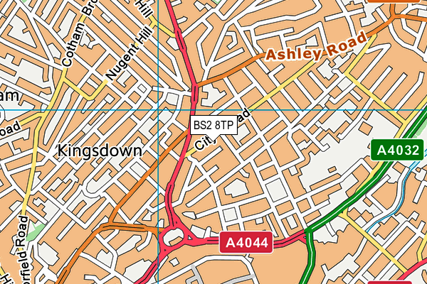 BS2 8TP map - OS VectorMap District (Ordnance Survey)