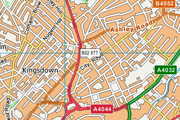 BS2 8TT map - OS VectorMap District (Ordnance Survey)