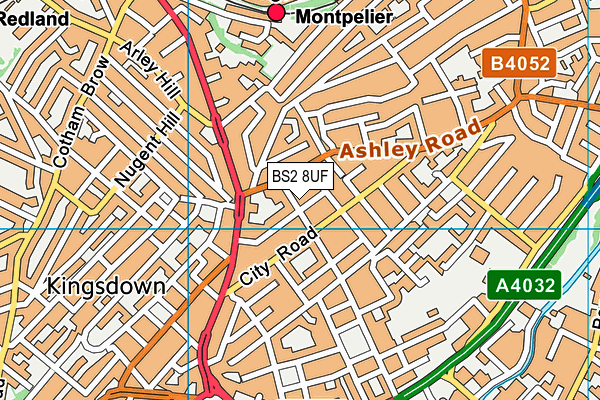 BS2 8UF map - OS VectorMap District (Ordnance Survey)