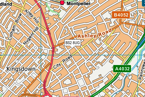 BS2 8UG map - OS VectorMap District (Ordnance Survey)