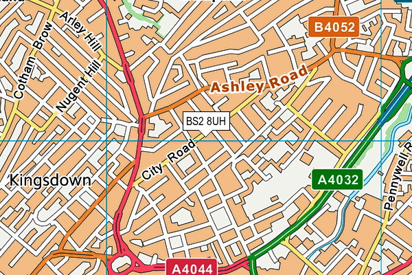 BS2 8UH map - OS VectorMap District (Ordnance Survey)