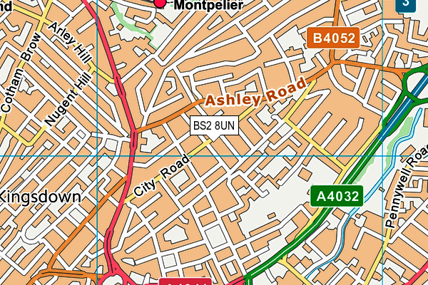 BS2 8UN map - OS VectorMap District (Ordnance Survey)