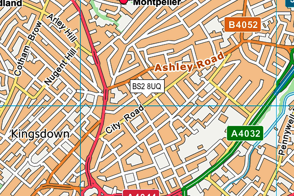 BS2 8UQ map - OS VectorMap District (Ordnance Survey)