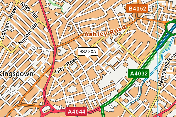 BS2 8XA map - OS VectorMap District (Ordnance Survey)