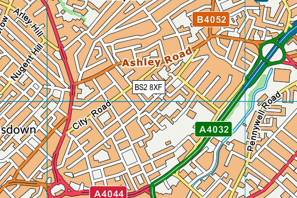 BS2 8XF map - OS VectorMap District (Ordnance Survey)